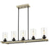 Farmhouse 5-light Black Chandelier Light Fixtures For Dinning Room Island Kitchen