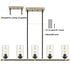 Farmhouse 5-light Black Chandelier Light Fixtures For Dinning Room Island Kitchen