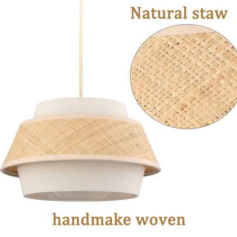 Gold Pendant Light Boho Hanging Light for Bedroom Living room