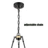 Farmhouse 6 Lights Black Wagon Wheel Pendant Light Large Round Chandelier For Dining Room
