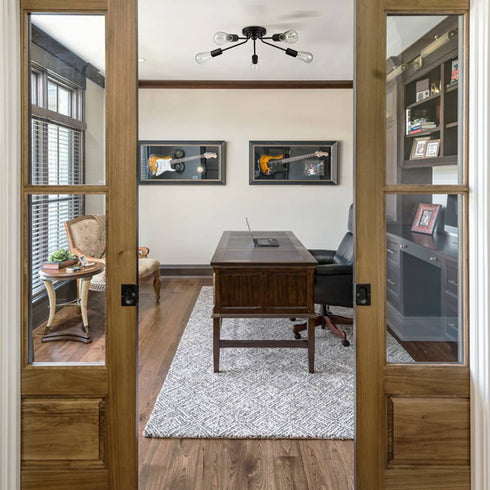 Modern 5-light Black Sputnik Flush Mount Ceiling Light for Living Room