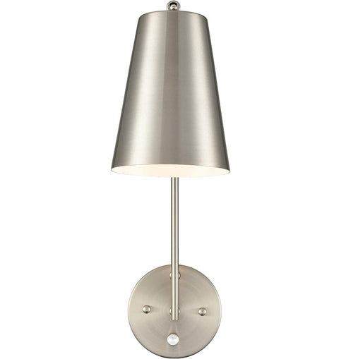 Modern Plug in Wall Sconce with Cord Set of 2 Brushed Nickel Wall Light