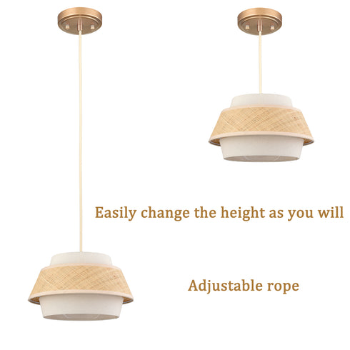 Gold Pendant Light Boho Hanging Light for Bedroom Living room