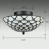 Industrial Tiffany Stained Glass Semi Flush Kitchen Ceiling Lights