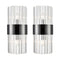 Titanium Black and Clear Glass Wall Sconces Lighting 2-Pack