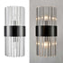 Titanium Black and Clear Glass Wall Sconces Lighting 2-Pack