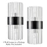 Titanium Black and Clear Glass Wall Sconces Lighting 2-Pack