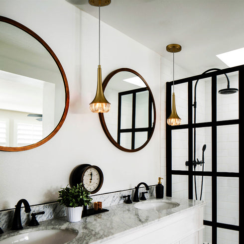 Modern Flower Crystal Pendant Light Fixture G9 Gold Pendant Light Kitchen Island