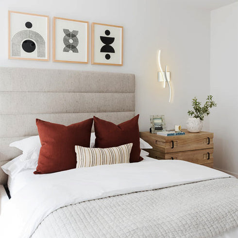 Modern LED Sconce Wall Lighting Indoor 24" Minimalist Industrial White Wall Sconce