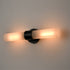 Modern Black Wall Sconce Cylinder Glass Bathroom Fixture