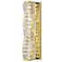 Crystal Gold Bathroom Vanity Lights LED Stainless Steel, 18.5-In