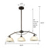 Vintage 3-Light Kitchen Pendant Lighting, Golden Bronze