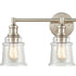 Vintage Bath Vanity Light 3-Light Wall Sconce Brushed Nickel Finish