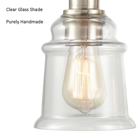 Vintage Bath Vanity Light 3-Light Wall Sconce Brushed Nickel Finish