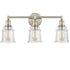 Vintage Bath Vanity Light 3-Light Wall Sconce Brushed Nickel Finish