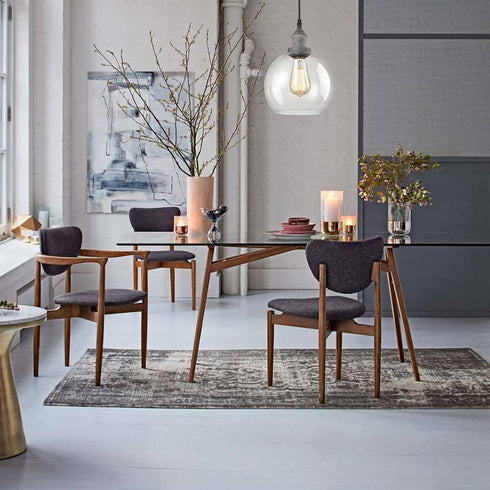 Vintage Clear Glass Globe Pendant Lighting Rustic Mycete Finish