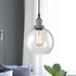 Vintage Clear Glass Globe Pendant Lighting Rustic Mycete Finish