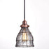 Vintage Cracked Glass Pendant Lights, Red Antique Copper