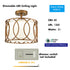 Vintage Dimmable LED Ceiling Light Drum Shade Brass and Rust Finish