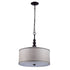 Vintage Fabric Drum Oil Rubbed Bronze Etamine Modern Pendant Lighting