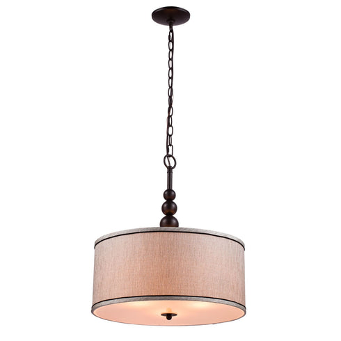 Vintage Fabric Drum Oil Rubbed Bronze Etamine Modern Pendant Lighting