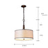 Vintage Fabric Drum Oil Rubbed Bronze Etamine Modern Pendant Lighting