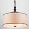 Vintage Fabric Drum Oil Rubbed Bronze Etamine Modern Pendant Lighting