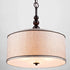 Vintage Fabric Drum Oil Rubbed Bronze Etamine Modern Pendant Lighting