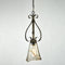 Vintage Glass Pendant Light Mini Kitchen Light with Amber Glass