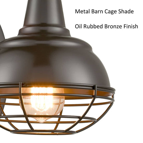 Vintage Gooseneck Barn Light Wall Sconces Oil Rubbed Bronze 2-Pack