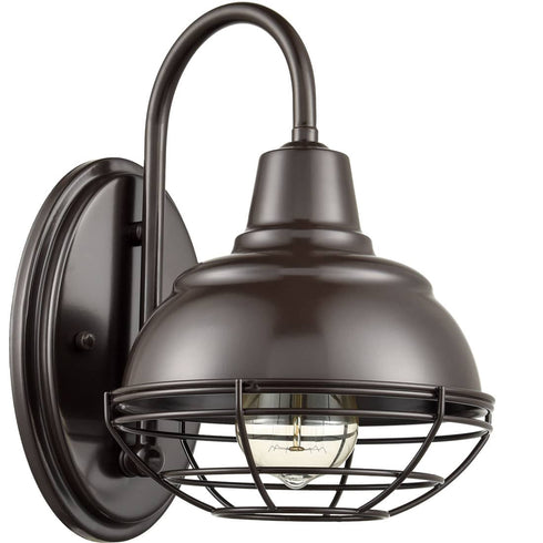 Vintage Gooseneck Barn Light Wall Sconces Oil Rubbed Bronze 2-Pack