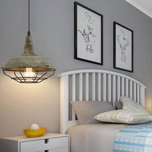 Vintage Industrial Lighting Fixtures Ceiling Pendant Blue