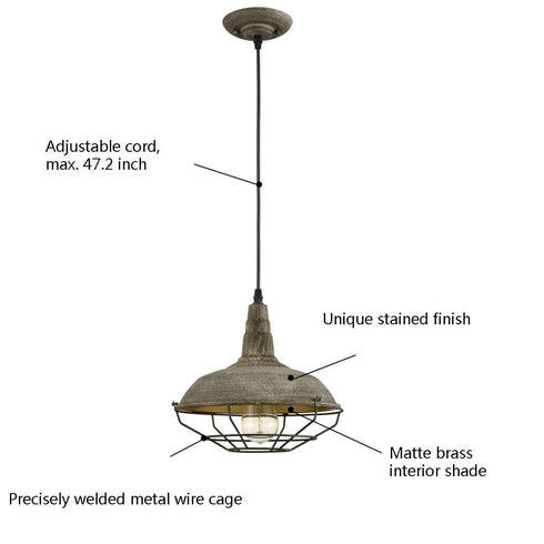 Vintage Industrial Lighting Fixtures Ceiling Pendant Blue