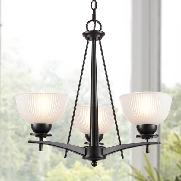 Vintage Iron Glass Oil Rubbed Bronze Large Modern Chandeliers