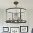 Vintage Metal Mesh Drum Shade Chandelier