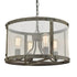 Vintage Metal Mesh Drum Shade Chandelier