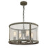 Vintage Metal Mesh Drum Shade Chandelier