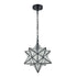 Vintage Moravian Star Seeded Glass Pendant Lights, 14-inch Diameter