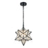 Vintage Moravian Star Seeded Glass Pendant Lights, 14-inch Diameter