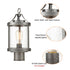 San Severo Vintage Outdoor Pole Light Seeded Glass Post Lantern Light Fixture