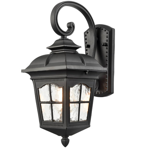 Vintage Outdoor Wall Lights Exterior Coach Light, Black