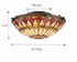 Vintage Tiffany Style Mission Semi Flush Ceiling Light