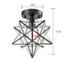 Industrial Moravian Star Ceiling Light with Clear Glass 12 Inches