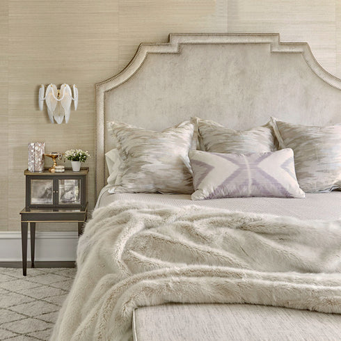 Vintage Wall Light Retro Wall Sconce 2-Light with Leaf Shape Frosted Glass and White Beads