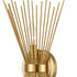 Wall Sconce Lamp Brass 2-Light Vanity Mid-Century Starburst