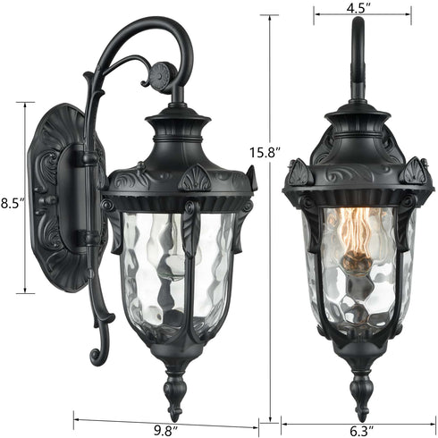 Waterproof Outdoor Light Fixtures Wall Mount Black Wall Sconce