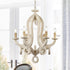Weathered Wooden Chandeliers Rustic 6 Light Sculpted Candle Light Fixture