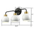 White Vanity Light Fixture Bathroom 3-Light Wall Light with White Metal Shade Over Mirror Lighting