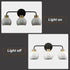 White Vanity Light Fixture Bathroom 3-Light Wall Light with White Metal Shade Over Mirror Lighting