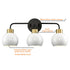 White Vanity Light Fixture Bathroom 3-Light Wall Light with White Metal Shade Over Mirror Lighting